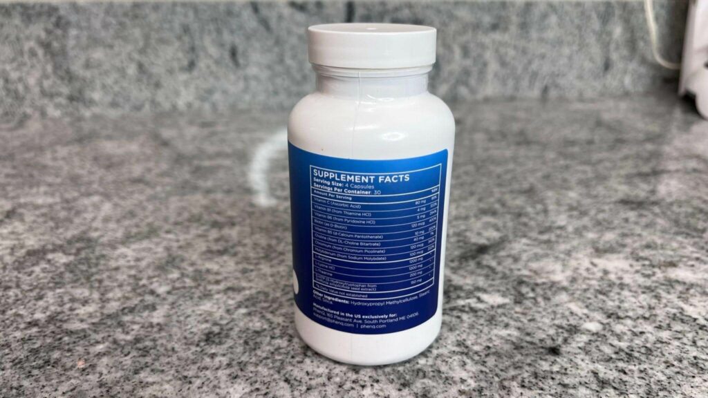 PhenQ PM Supplement Facts and Ingredients