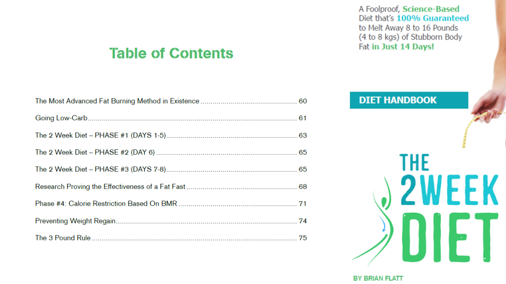 the 2 week diet diet handbook