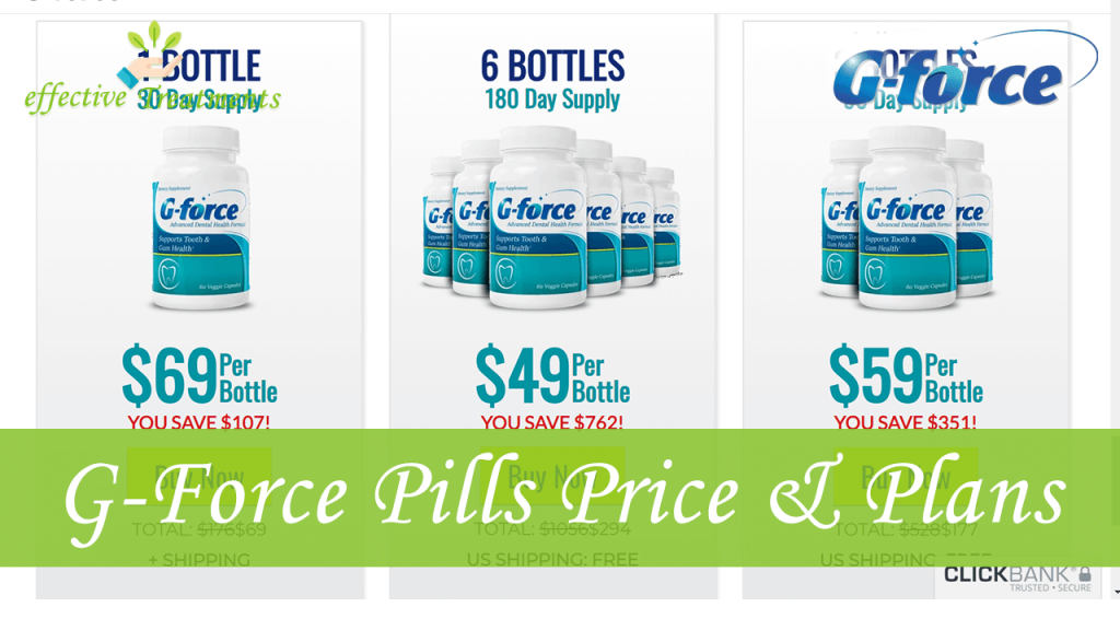 G Force pills price and plans
