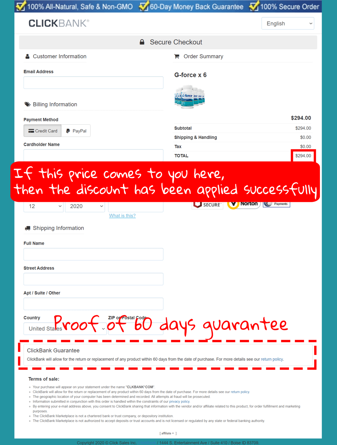 How to buy G Force supplement step4