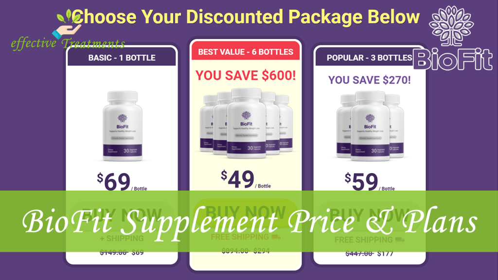 BioFit supplement price and plans