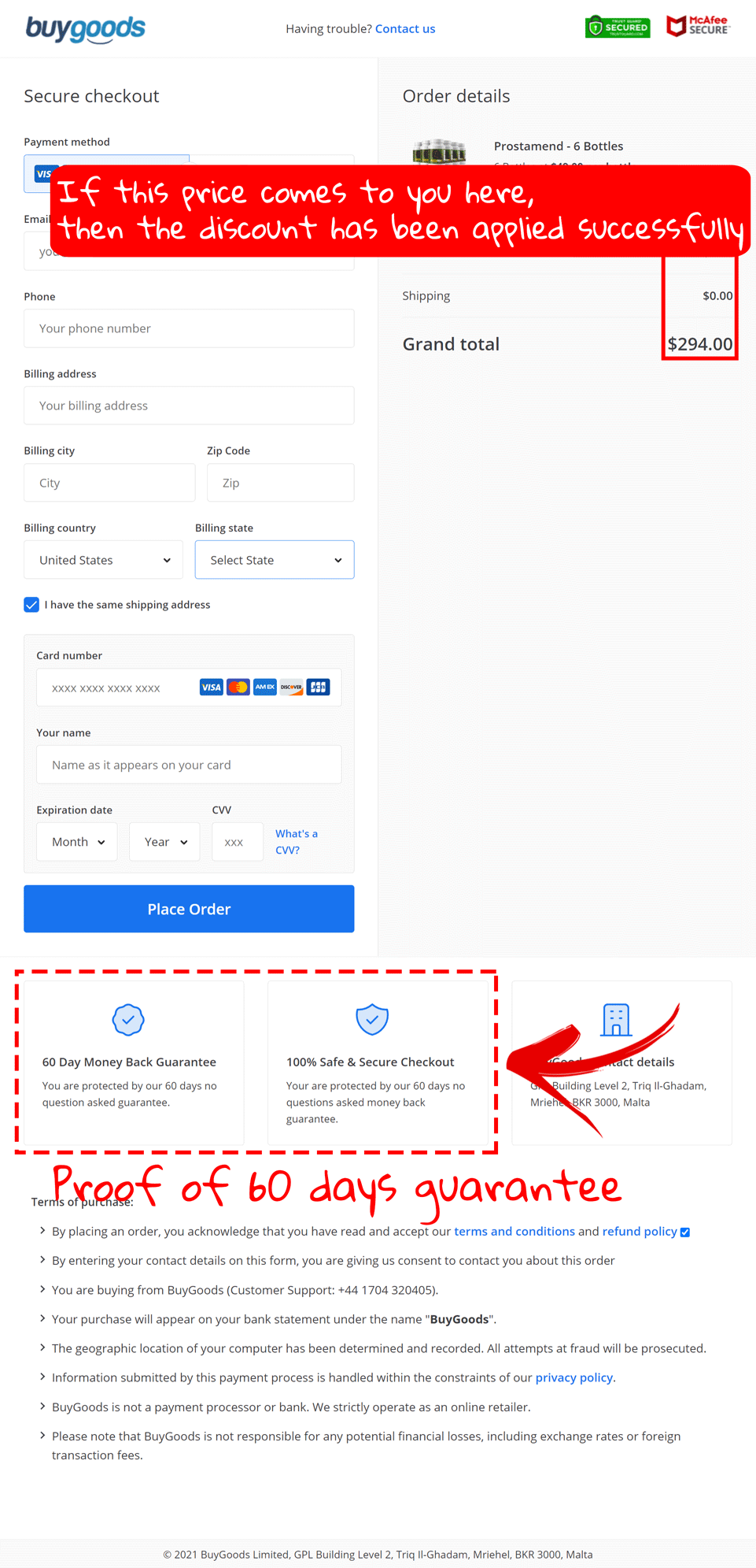 How to buy ProstaMend step 4