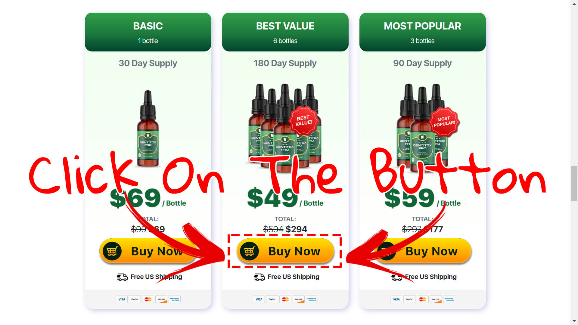How to buy Dentitox Pro supplement step 3