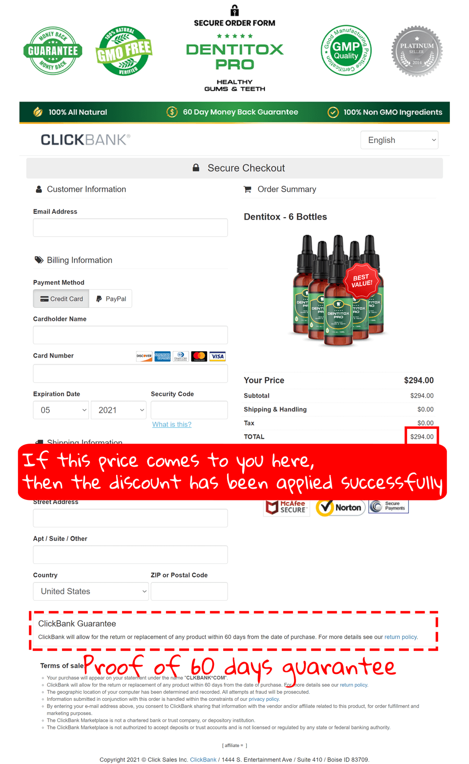 How to buy Dentitox Pro supplement step 4