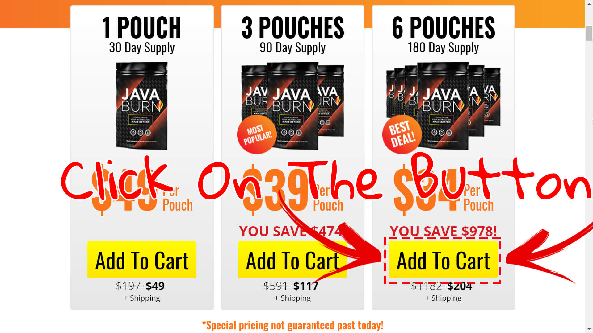 How to buy the official Java Burn packets step3