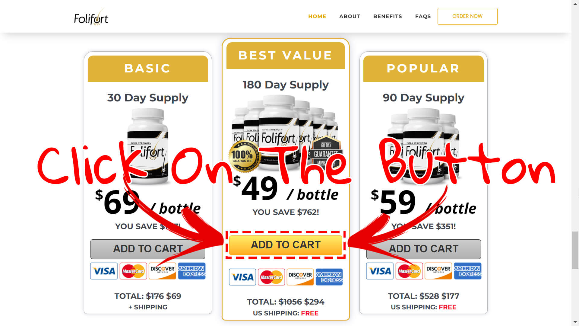 How to buy Folifort hair growth supplement step 3
