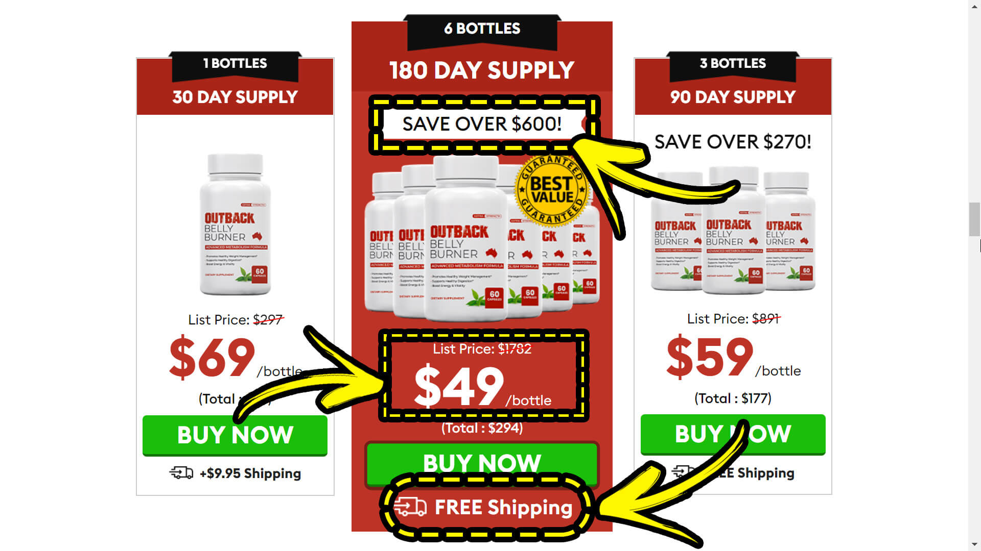 How to buy the official outback belly burner supplement step2