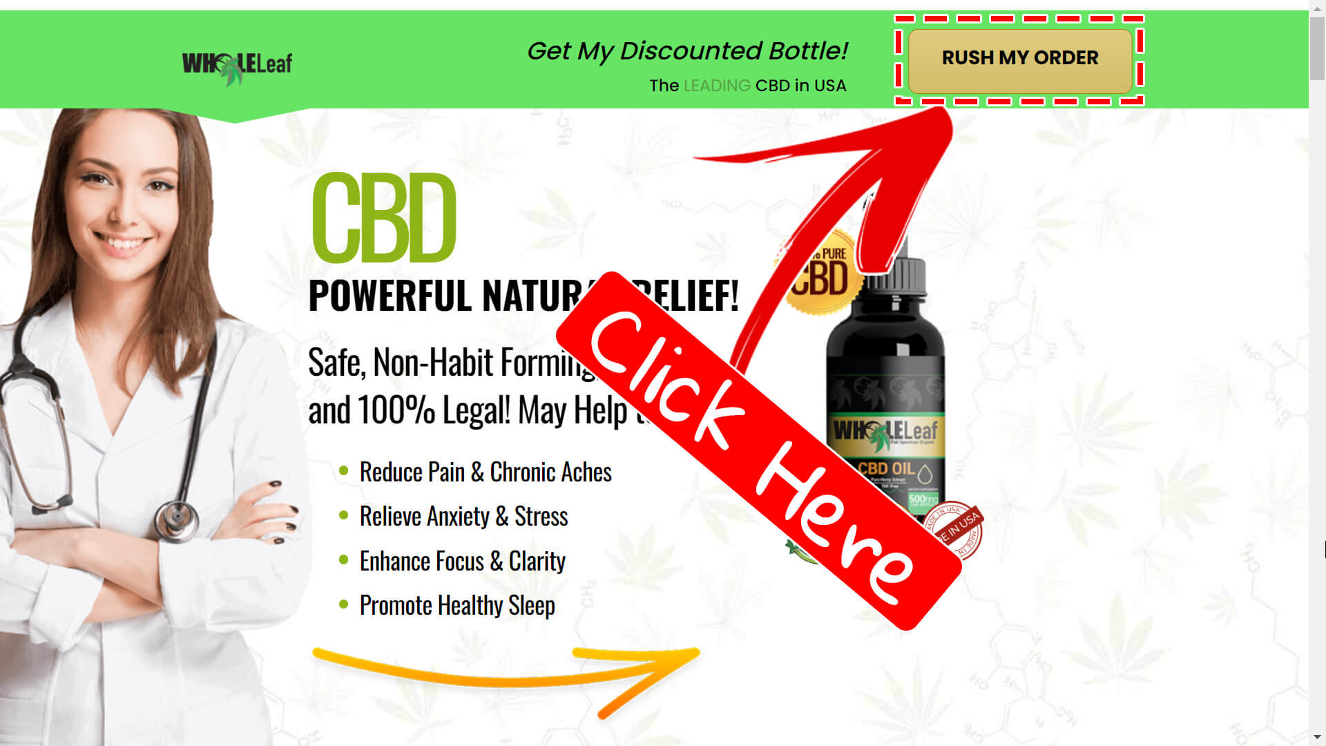 How to buy WholeLeaf CBD Oil step 1