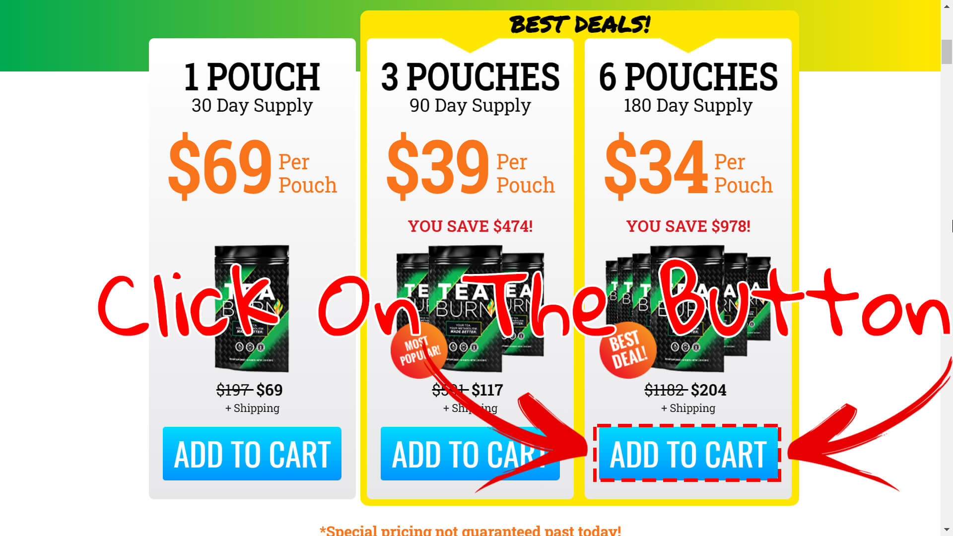 How to buy the official Tea Burn supplement step 3