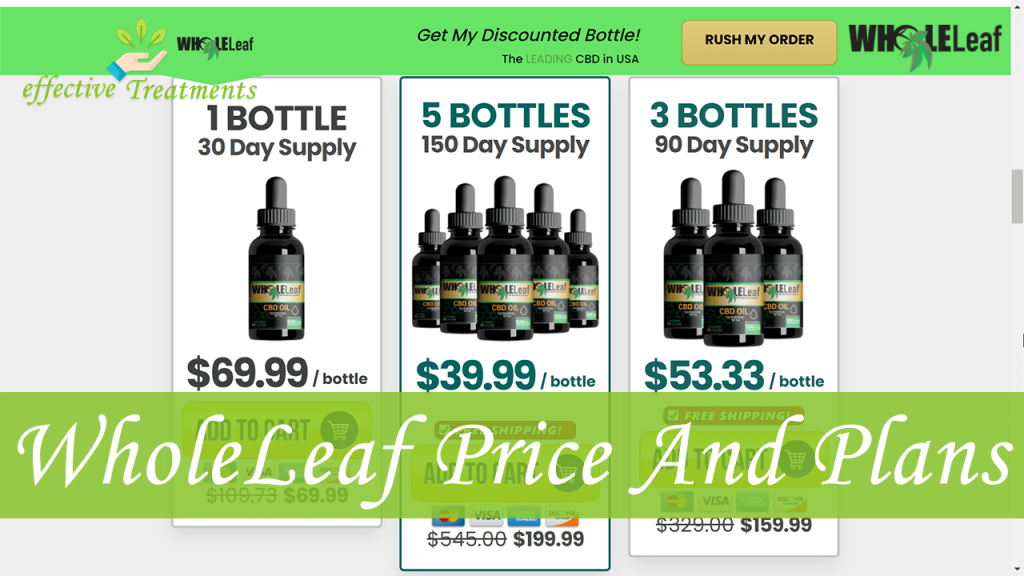 WholeLeaf CBD Oil Supplement Price And Plans​