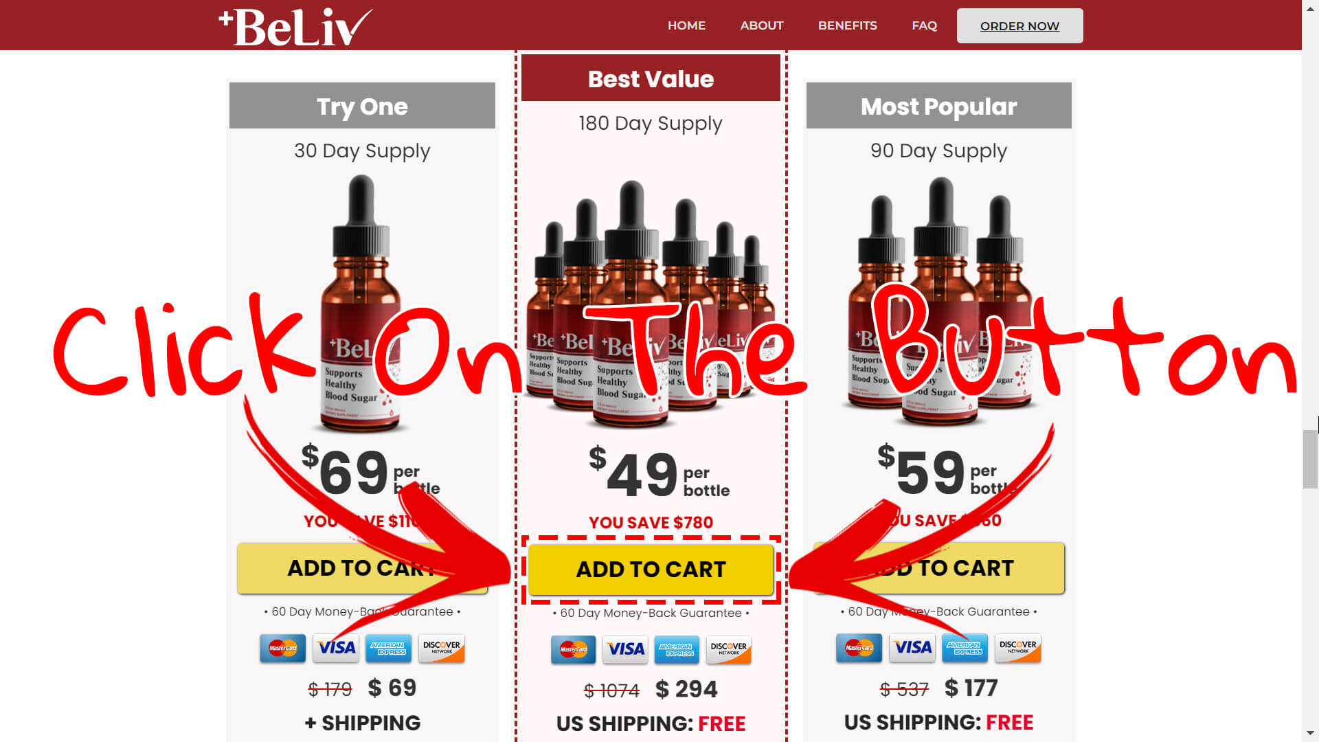 How to buy the official BeLiv supplement step 3
