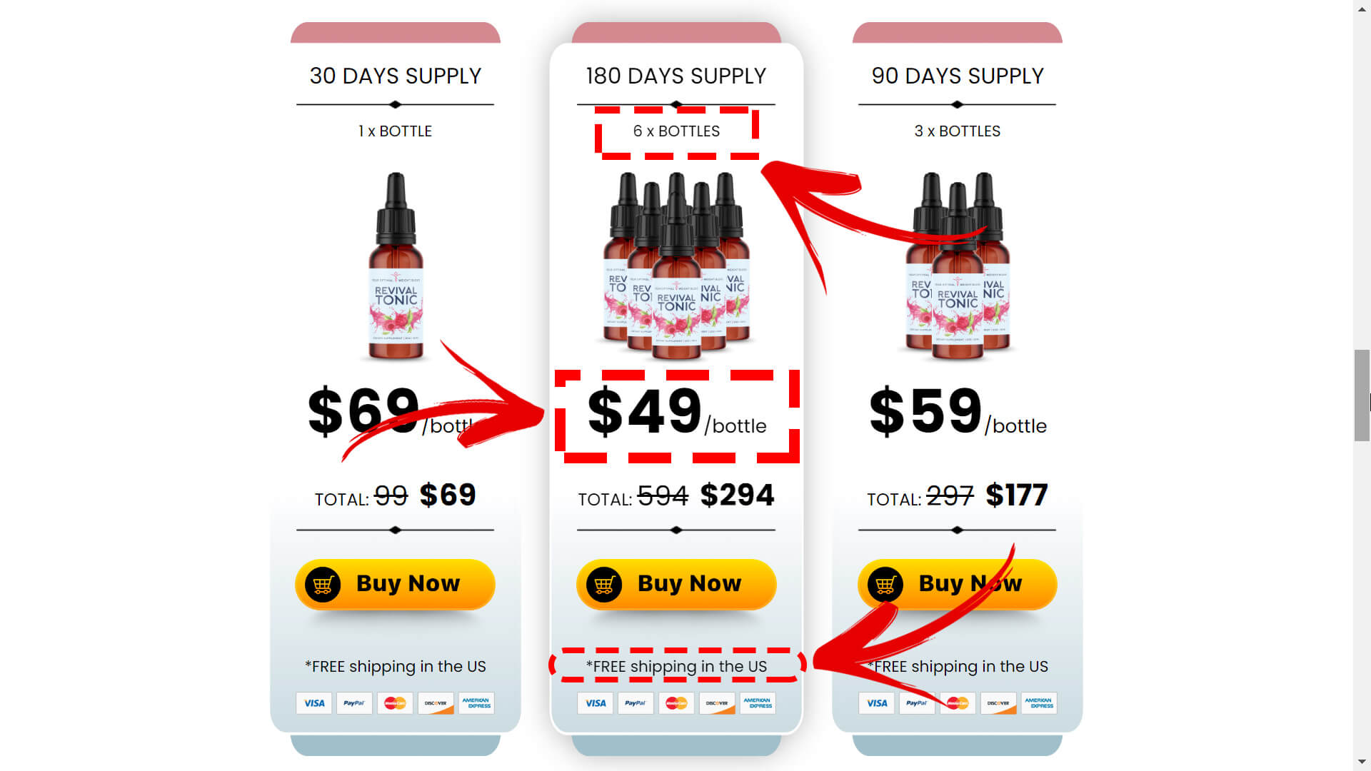 How to buy Revival Tonic supplement step 2