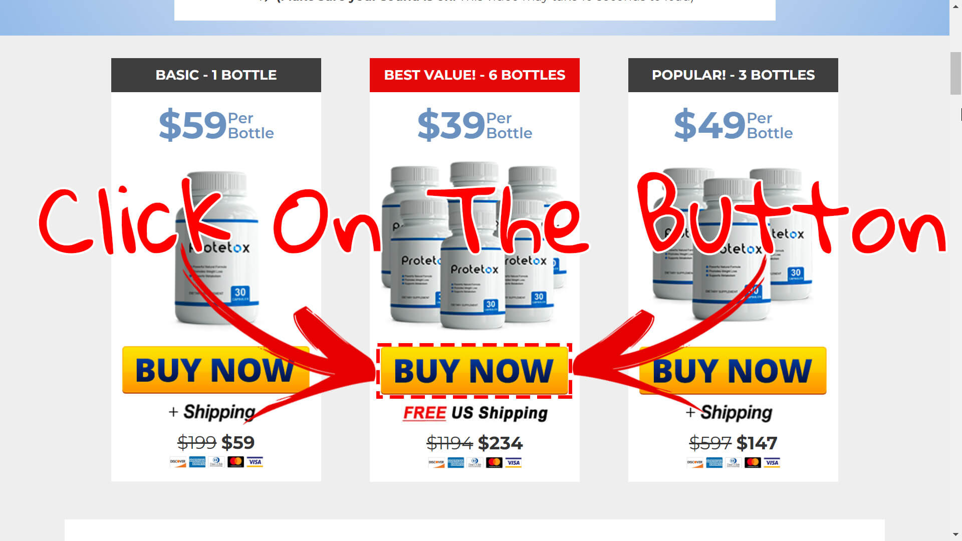 How to buy the official protetox supplement step 3