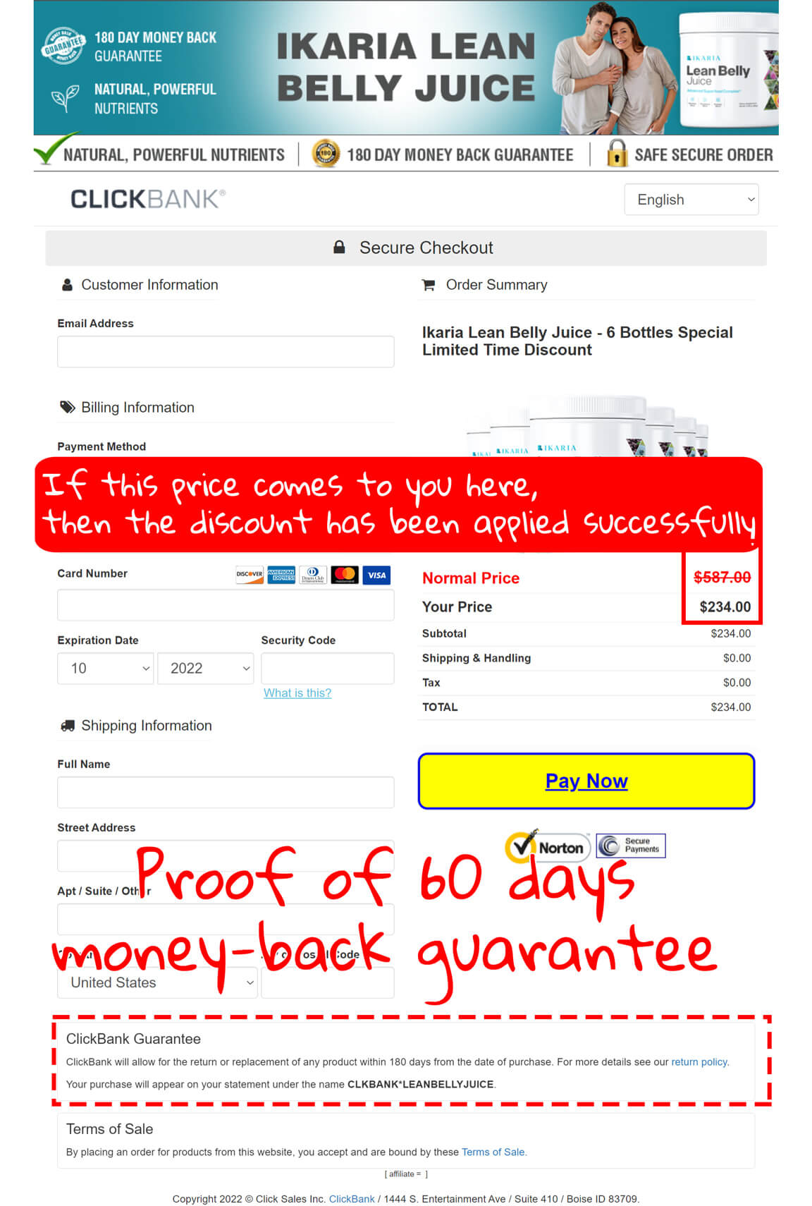 How to buy Ikaria Lean Belly Juice official supplement step 4