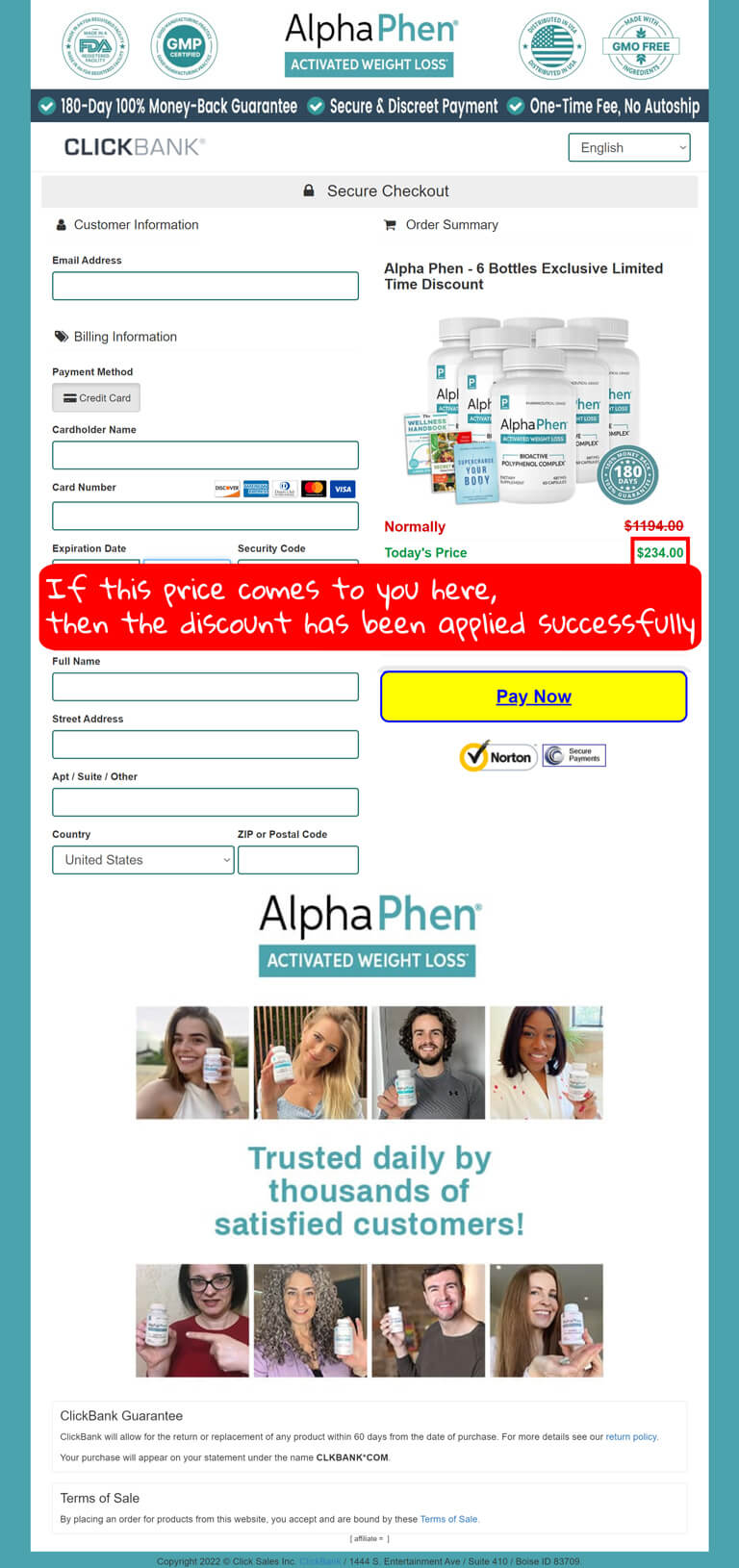 How to buy the official AlphaPhen supplement step 4