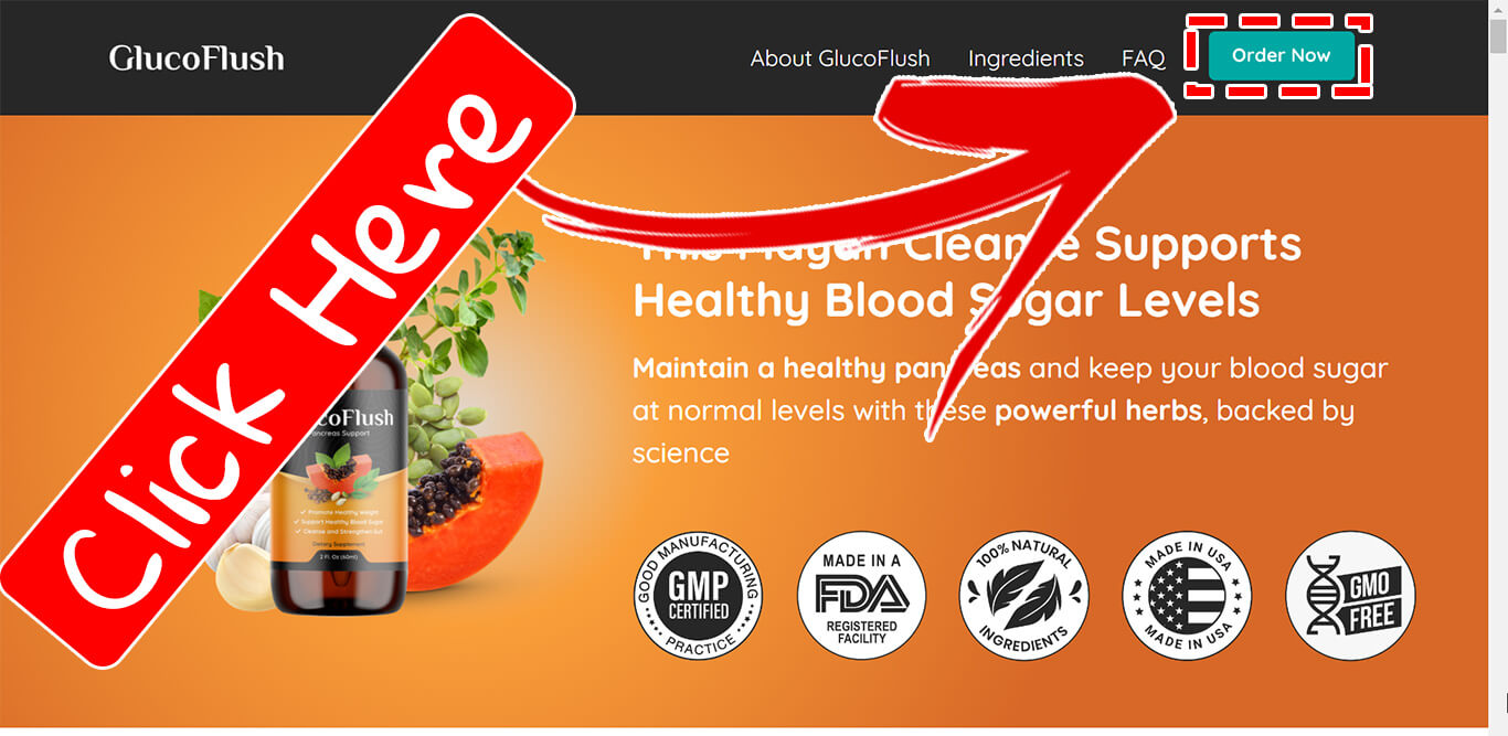 How to order the official GlucoFlush supplement step 1