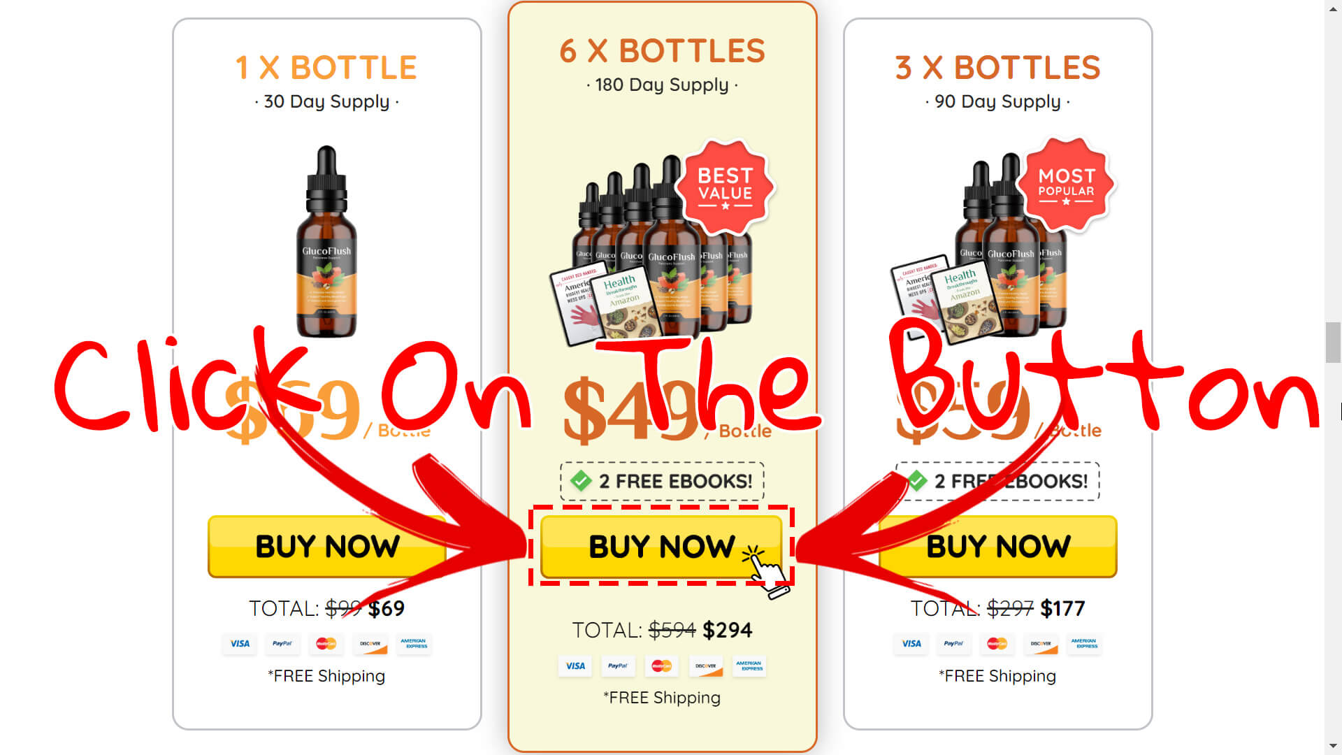 How to order the official GlucoFlush supplement step 3