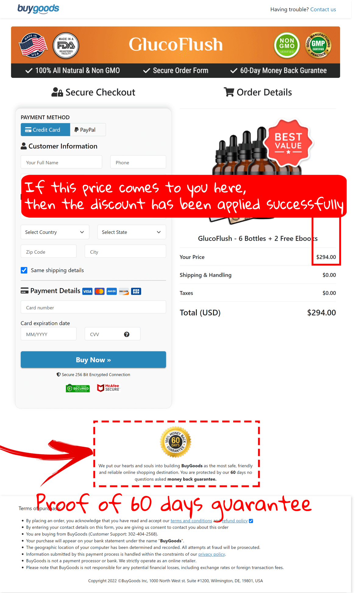 How to order the official GlucoFlush supplement step 4