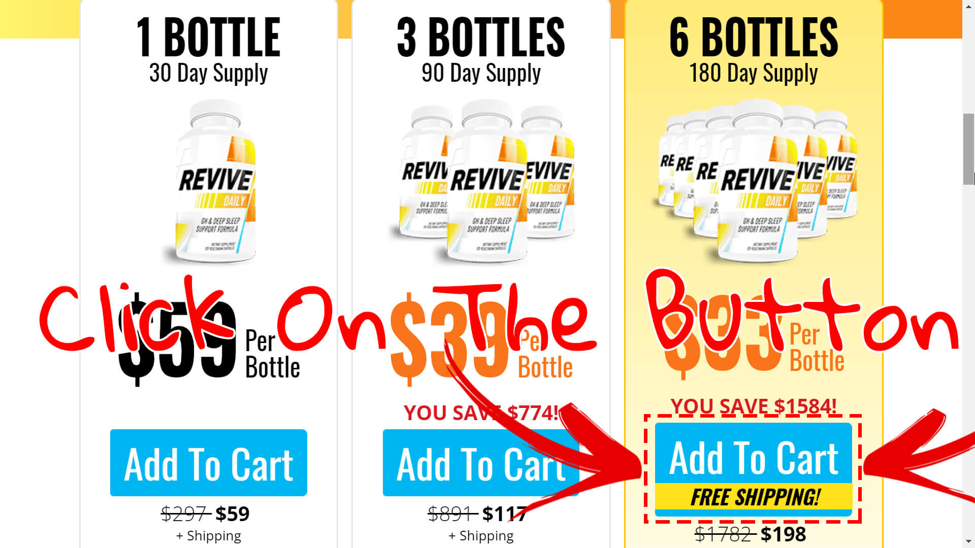 How to buy the official Revive Daily supplement step 3