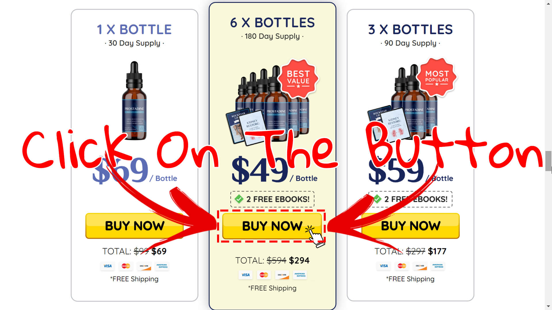 How to buy the official Prostadine supplement step 3