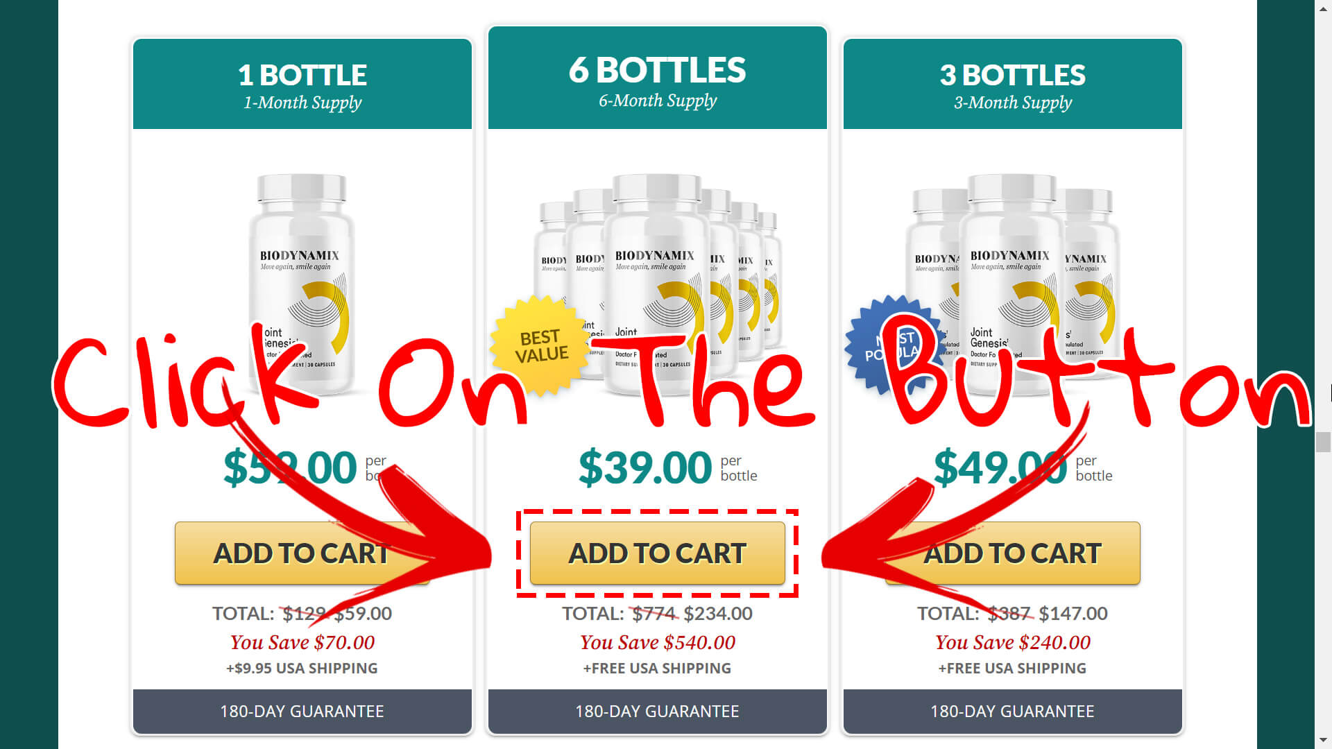 How to buy the official Joint Genesis supplement step 3