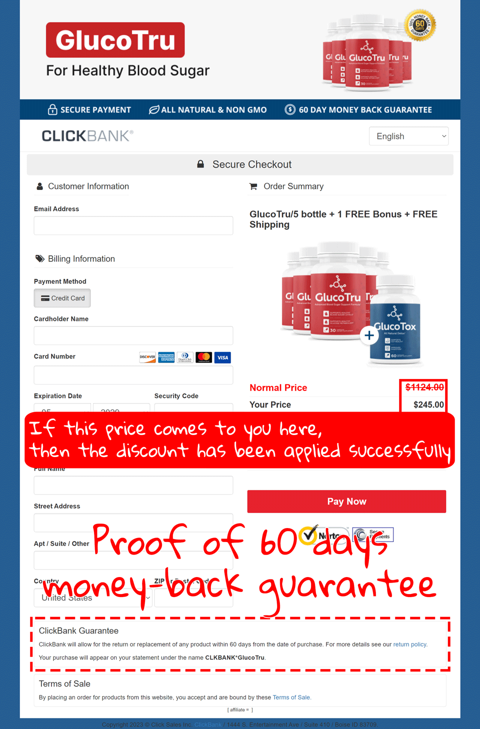 How to buy the official GlucoTru supplement step 4