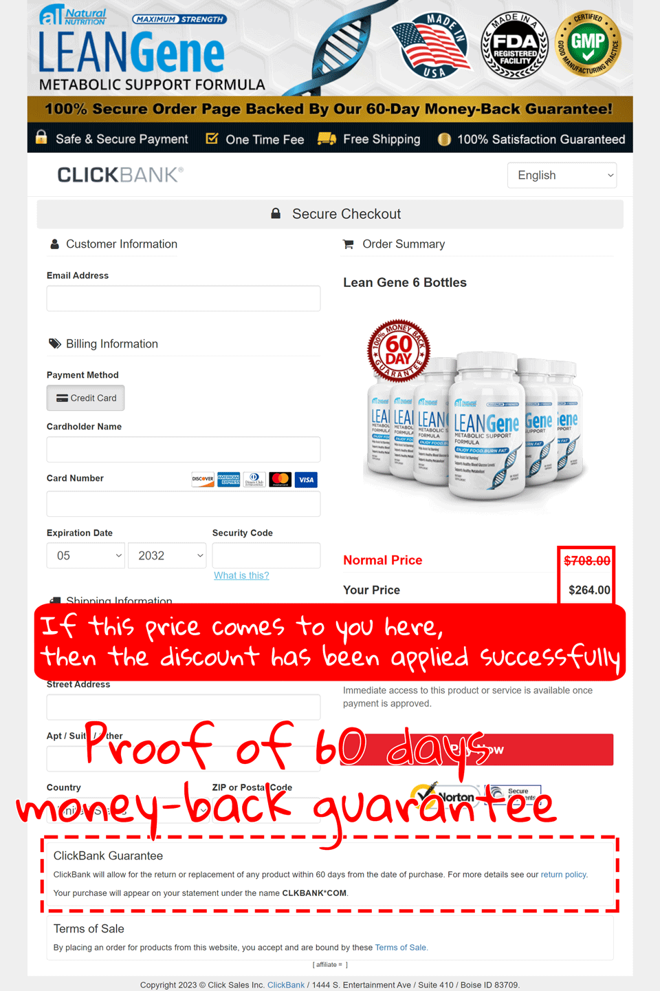 How to buy the official Lean Gene supplement step 4