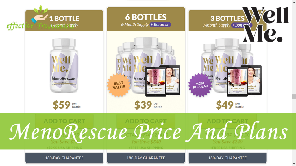 MenoRescue Supplement Price And Plans