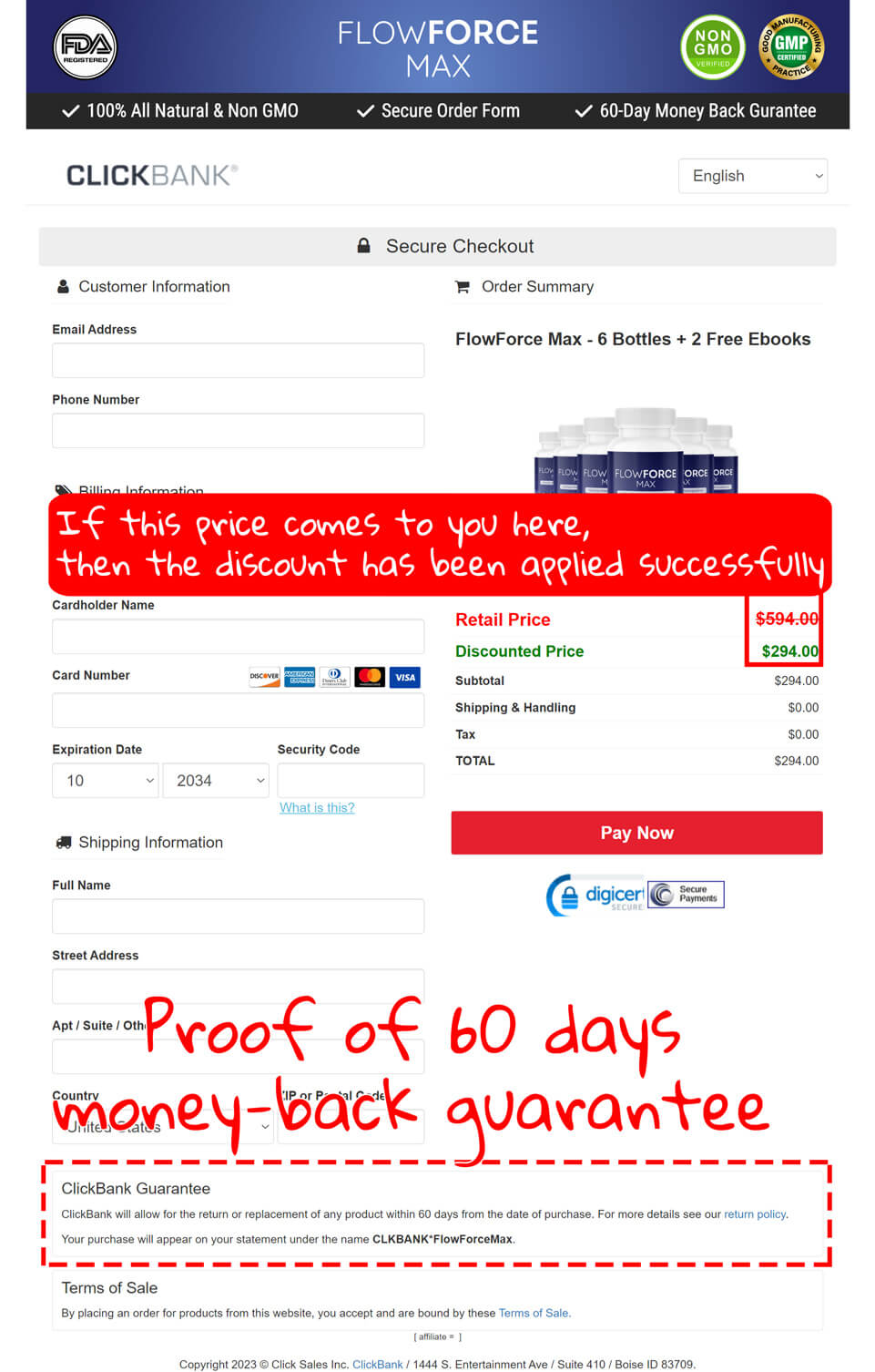How to buy the official FlowForce Max supplement step 4