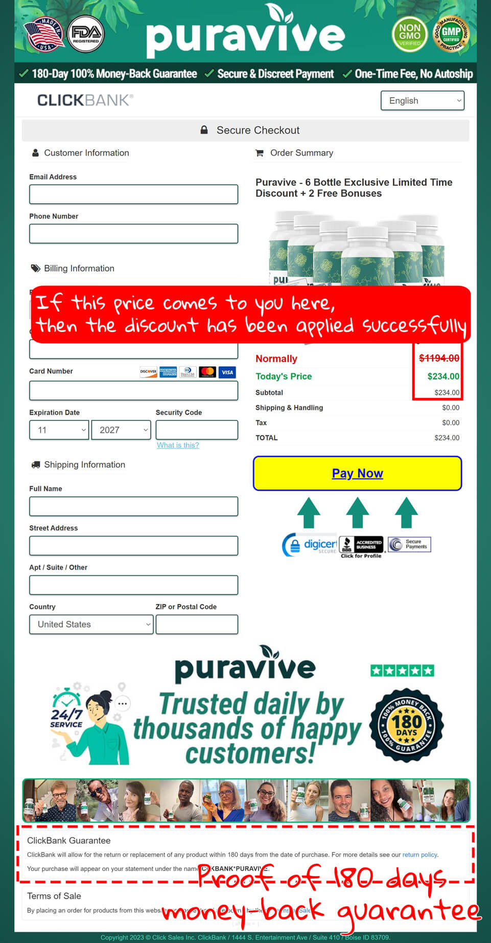 How to buy the official Puravive supplement step 4