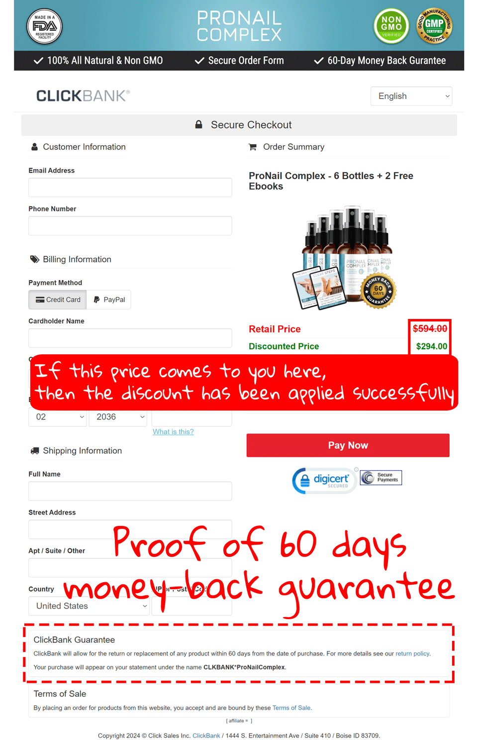 How to buy the official Pronail Complex supplement step 4