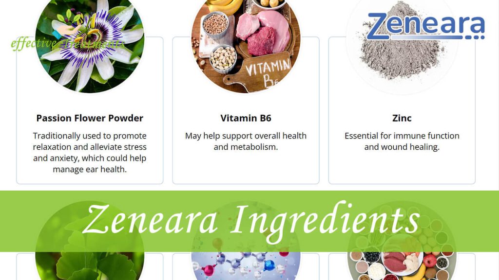 Zeneara Ingredients