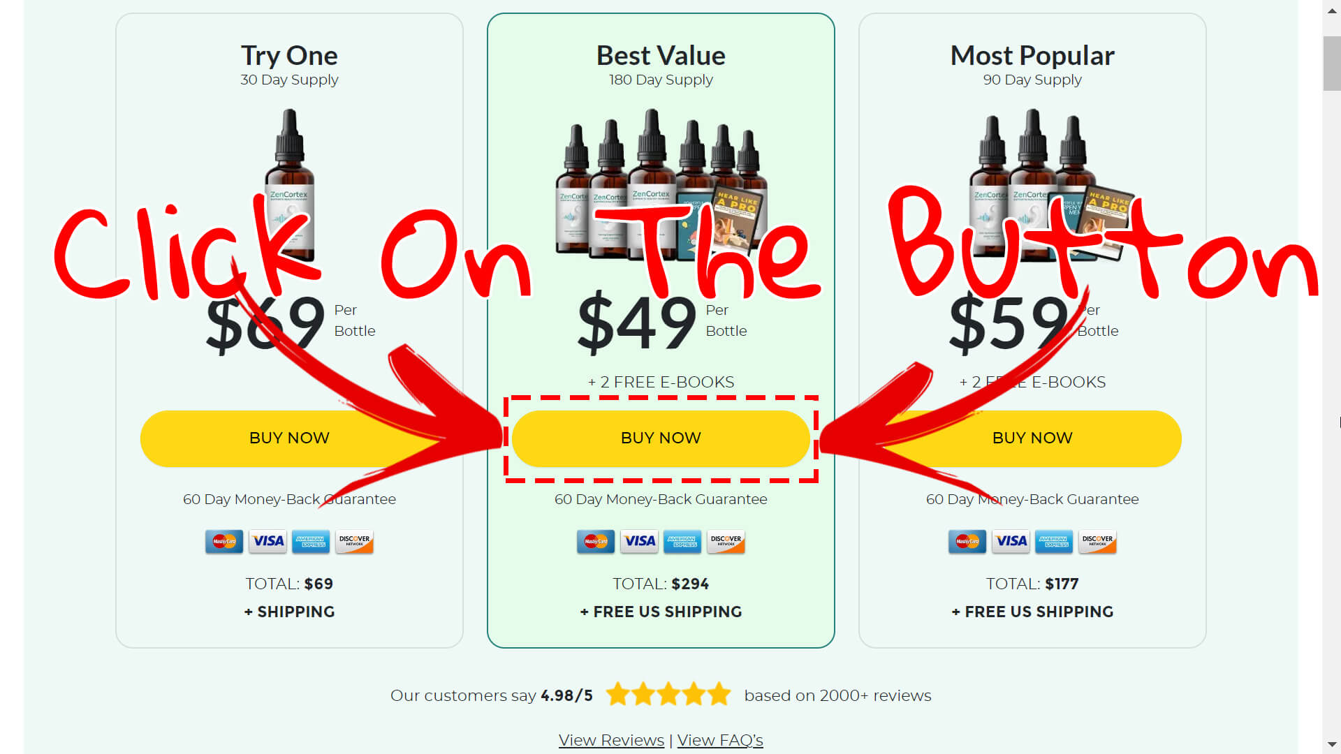 How to buy the official ZenCortex supplement step 2