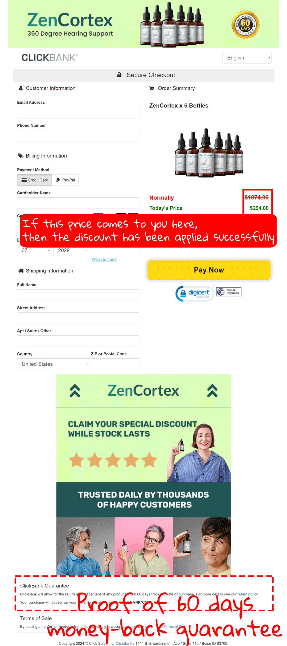 How to buy the official ZenCortex supplement step 3