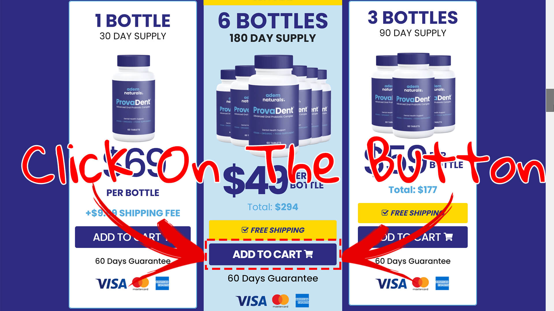 How to buy the official ProvaDent supplement step 3