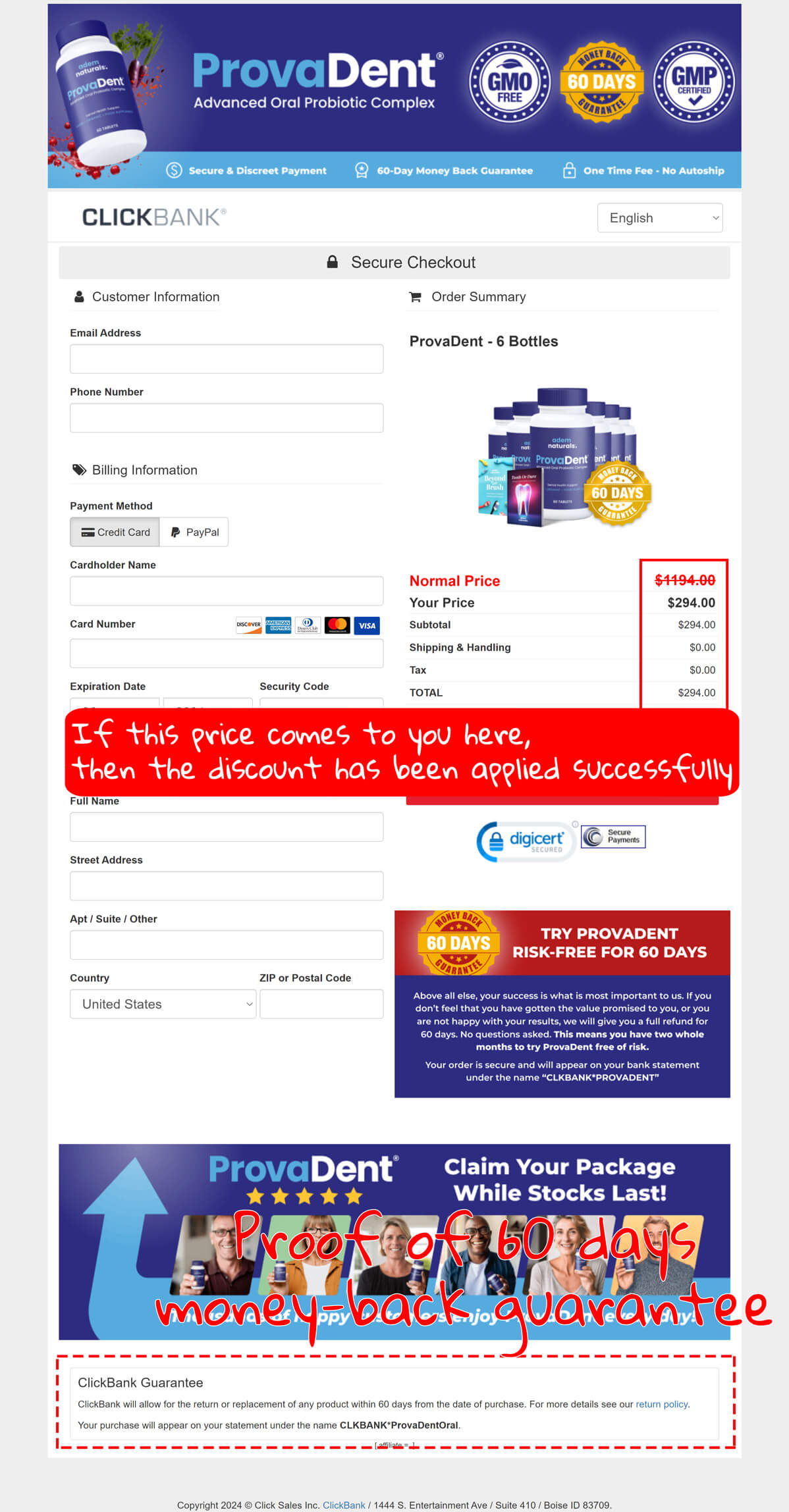 How to buy the official ProvaDent supplement step 4