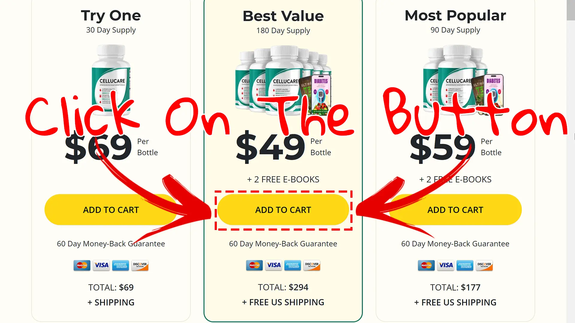 How to buy the official CelluCare supplement step 2