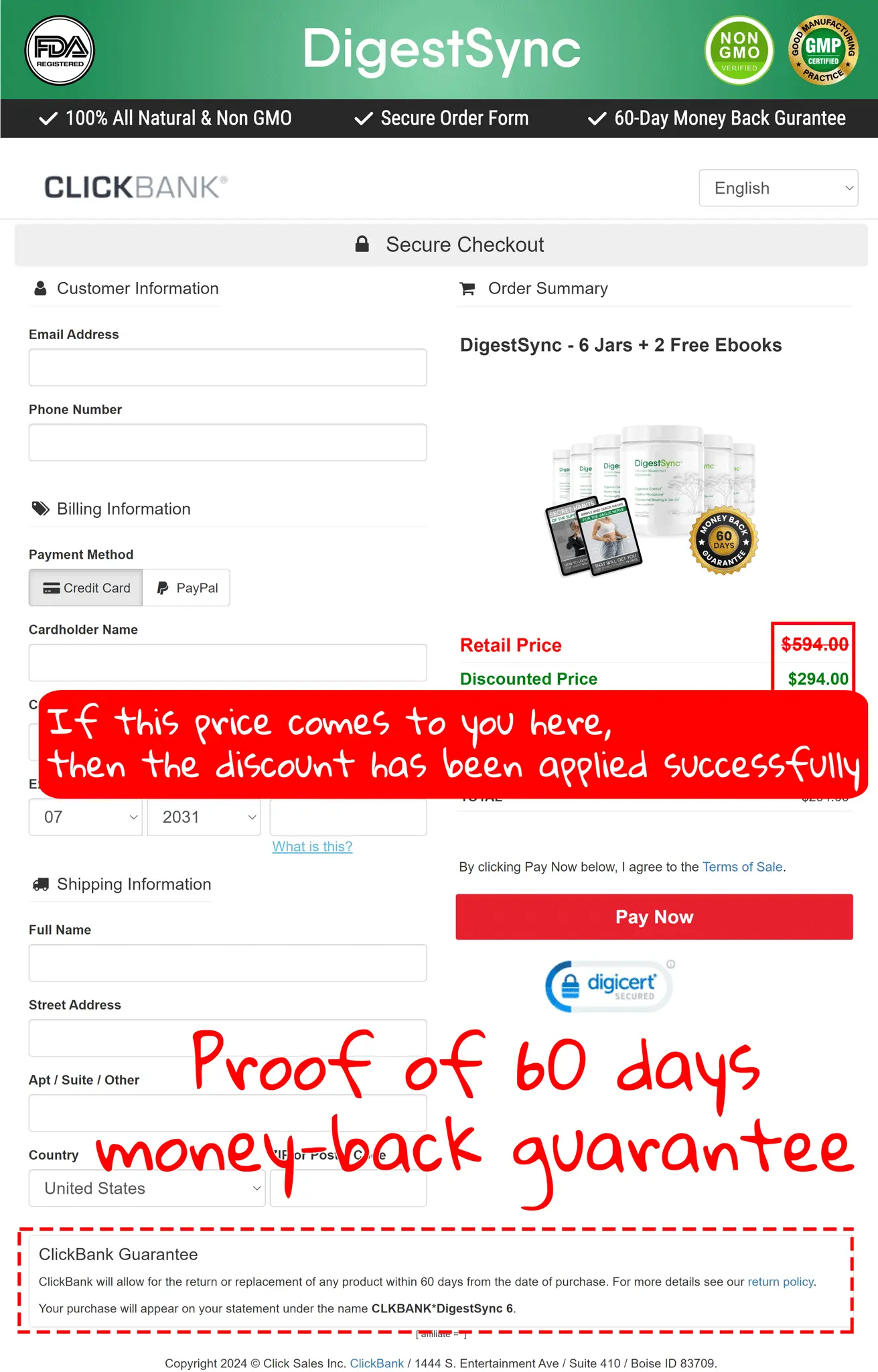How to buy the official DigestSync supplement step 4