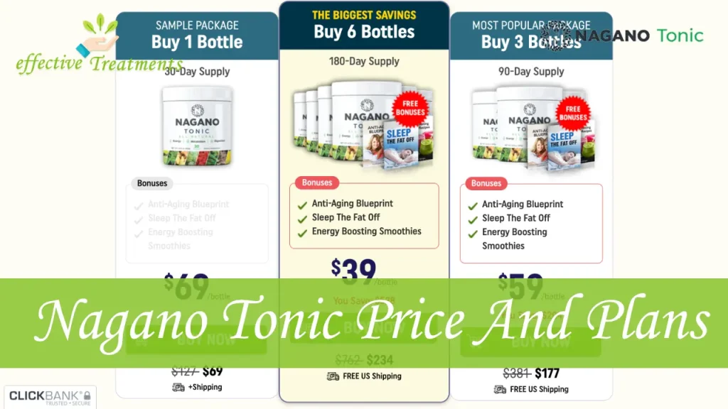 Nagano Tonic Supplement Price And Plans