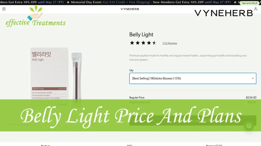 Vyneherb Belly Light Supplement Price And Plans