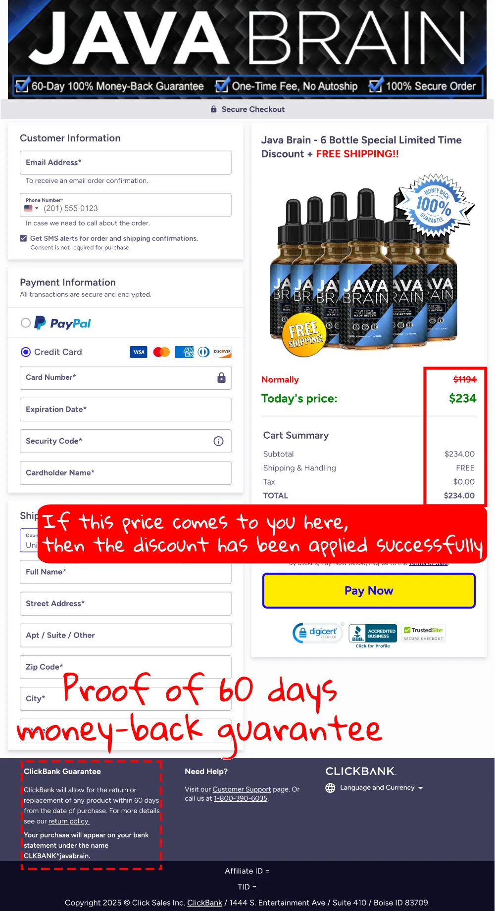 How to buy the official Java Brain supplement step 4